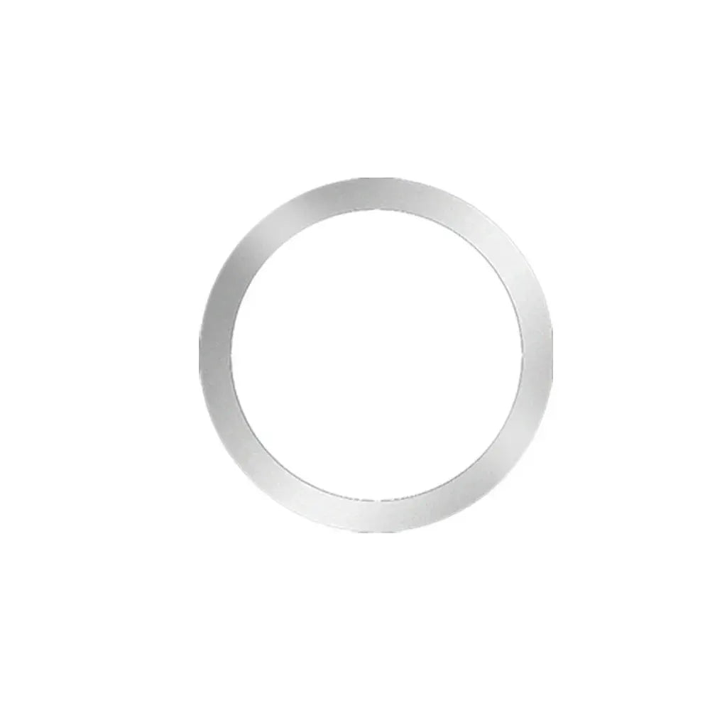 Circular silver magnetic metal plate ring for MagSafe wireless charging