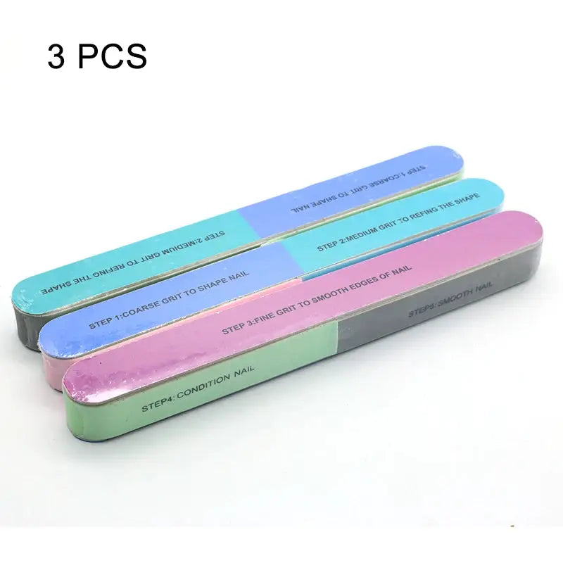 ElegantNail Pink Four Sided Cushioned Nail Buffer For Shaping Smoothing And Polishing Natural And Acrylic Nails