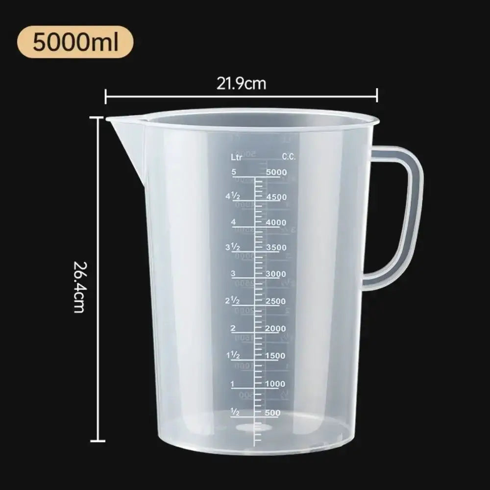 100 To 5000ml Thickened Plastic Measuring Cup With Clear Scale Food Grade Beaker For Kitchen And Lab Use