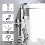 Handheld bidet sprayer kit by Simples Market with stainless steel spray gun, 3-way valve, and 2m hose