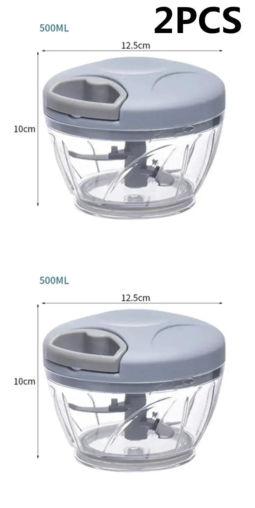 500 To 900ML Garlic Chopper Manual Rotate Vegetable Cutter Chopper Slicer Kitchen Gadget For Garlic And Vegetables