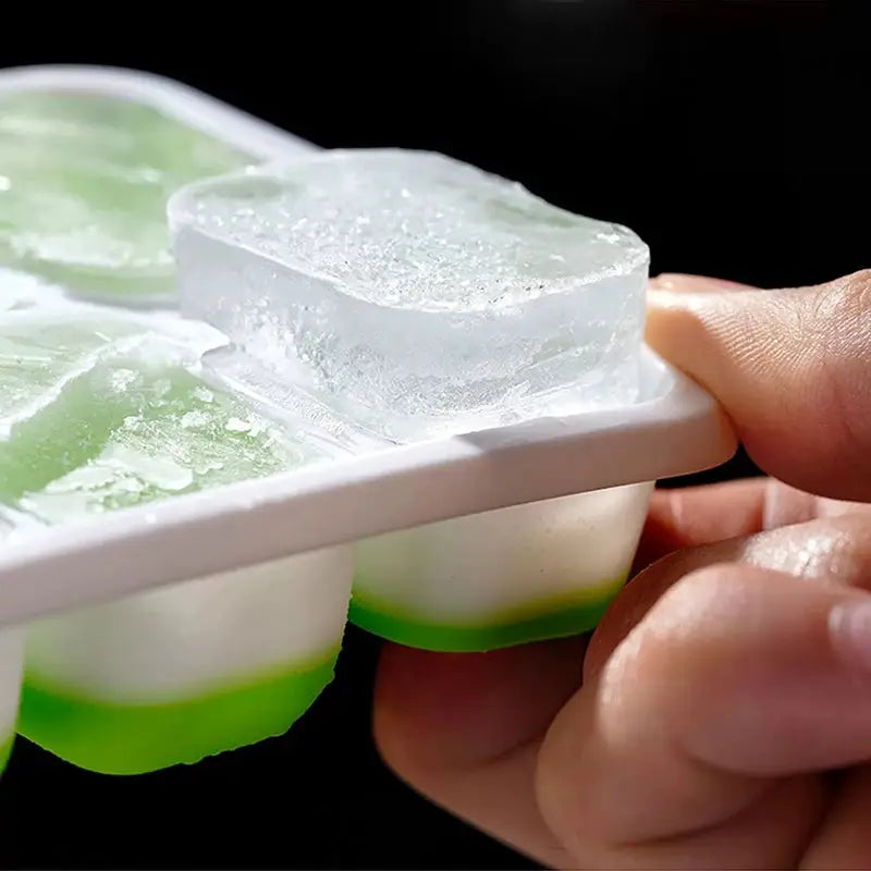 Silicone Ice Cube Tray With Lid Square 14 Cube Easy Release Ice Cube Molds For Summer Cocktails