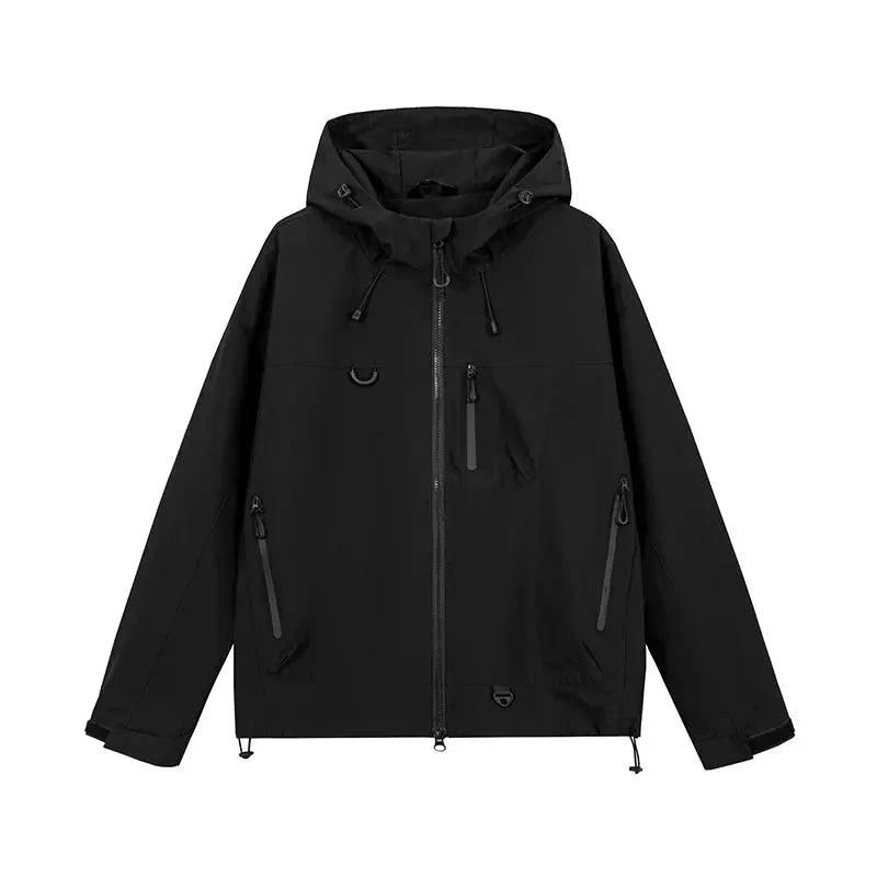 Unisex Hiking Jacket Waterproof Windproof Autumn Hooded Coat For Outdoor Activities Camping Fishing Climbing