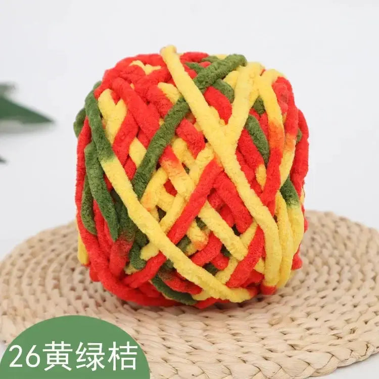 100g Chenille Knitting Yarn Ice Strip Line Cotton For Hand Knitting Scarf Thick Wool Wholesale