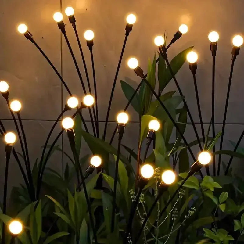 10 Lights Solar Lawn Lamp Garden LED wind-driven Firefly Ground Plug Lamps, Simples Market