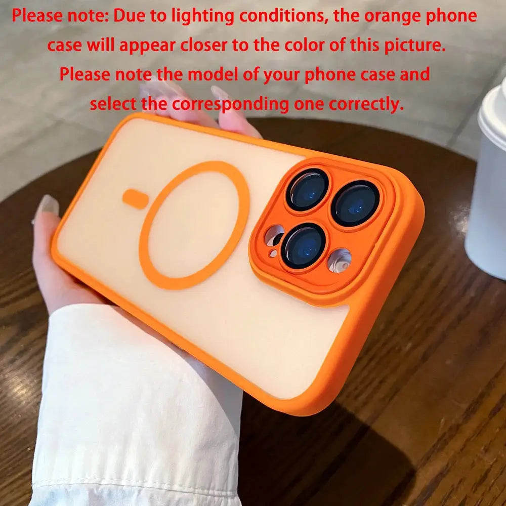 LuxeShield Magnetic Matte Translucent Shockproof Case For iPhone 11 To 17 Pro Max With MagSafe