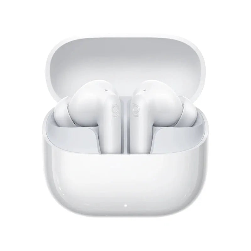 Baseus Bass EP10 Ultra Wireless Earphones in white with charging case, two earbuds.