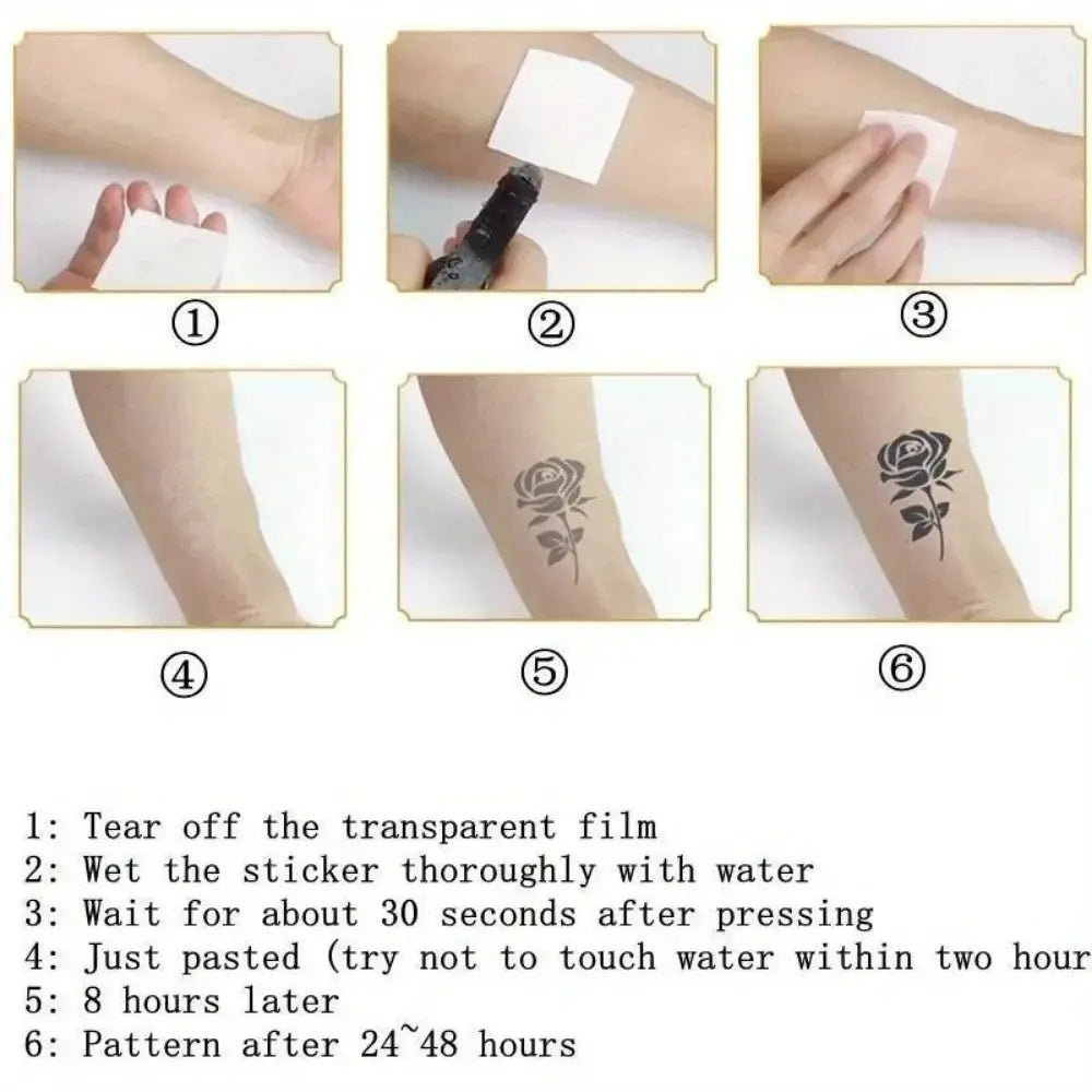 1 Sheet Arm Tattoo Sticker Waterproof Long Lasting Temporary Tattoo For Party Wear