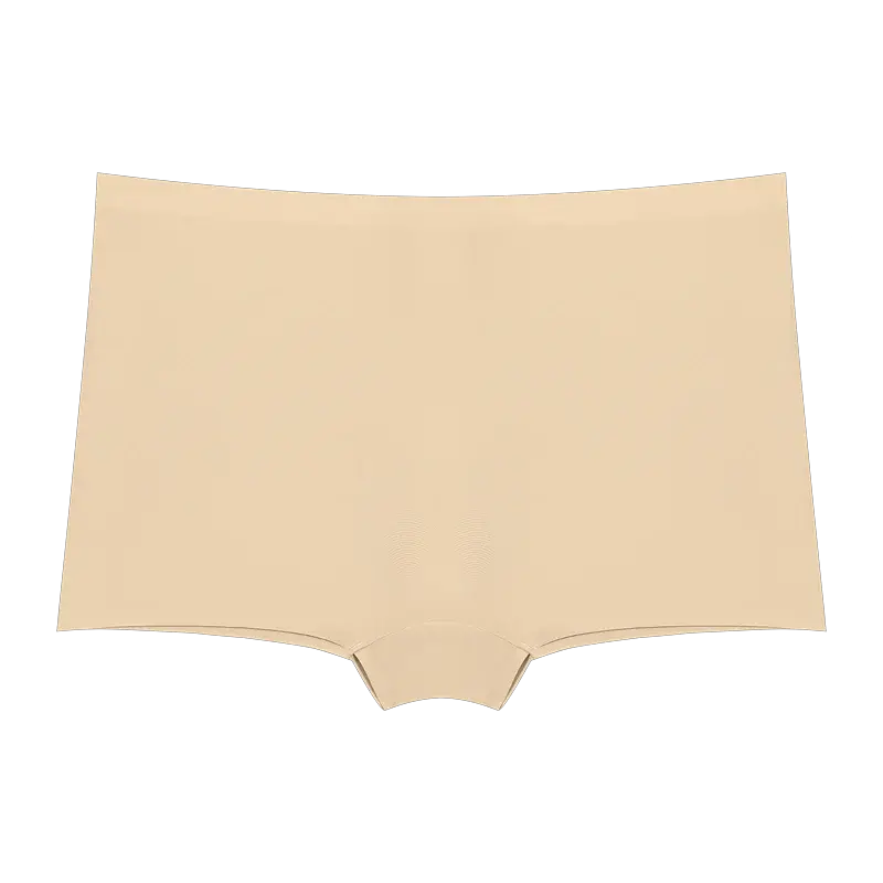 Beige seamless women's panties for everyday comfort.