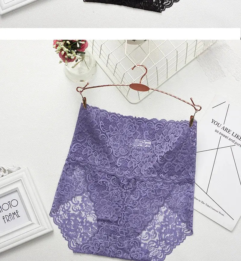 Purple lace high-waist seamless shapewear shorts with tummy control