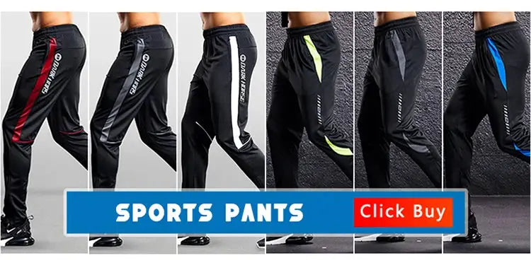 Men's running sport pants by Simples Market; six black joggers with color-side panels in multiple colors