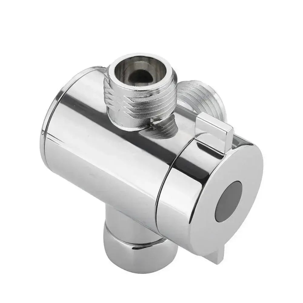 Diverter valve chrome splitter with G1/2 threads for 2- or 3-way shower faucet
