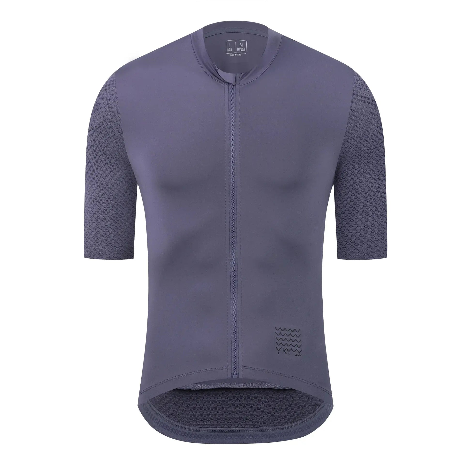 YKYWBIKE men's cycling jersey, purple-gray breathable pro-team short-sleeve top