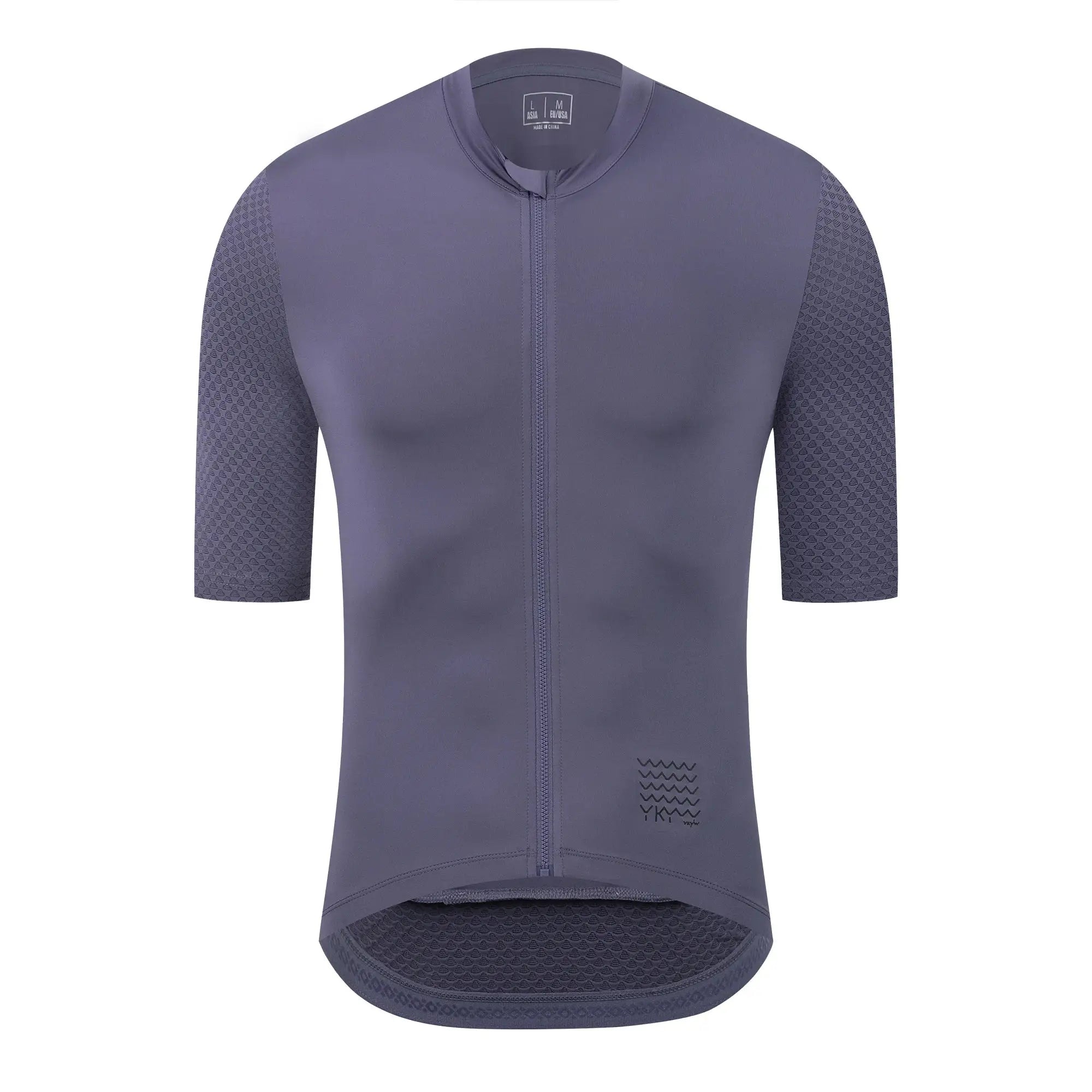 YKYWBIKE men's cycling jersey, purple-gray breathable pro-team short-sleeve top
