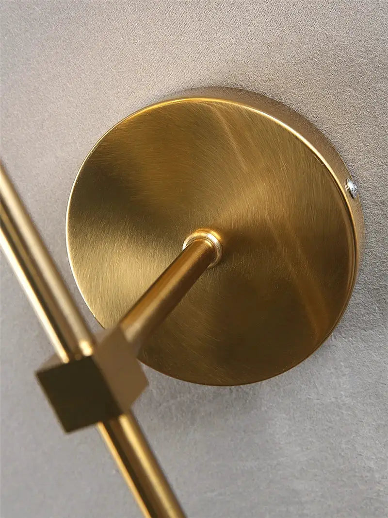 Simples Market brass wall lamp sconce with cloth shade, modern bathroom/bedroom light, hard-wired 100–220V