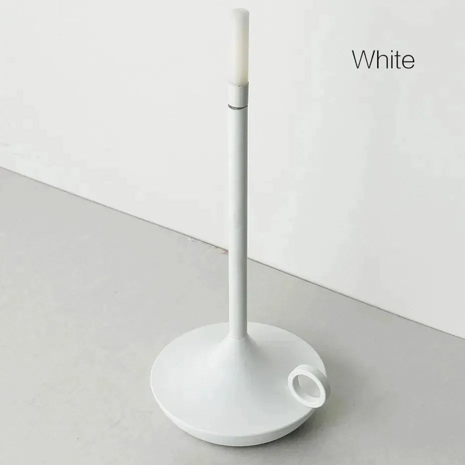 Atmosphere LED candle desk lamp on white pedestal base; USB-powered with touch control.