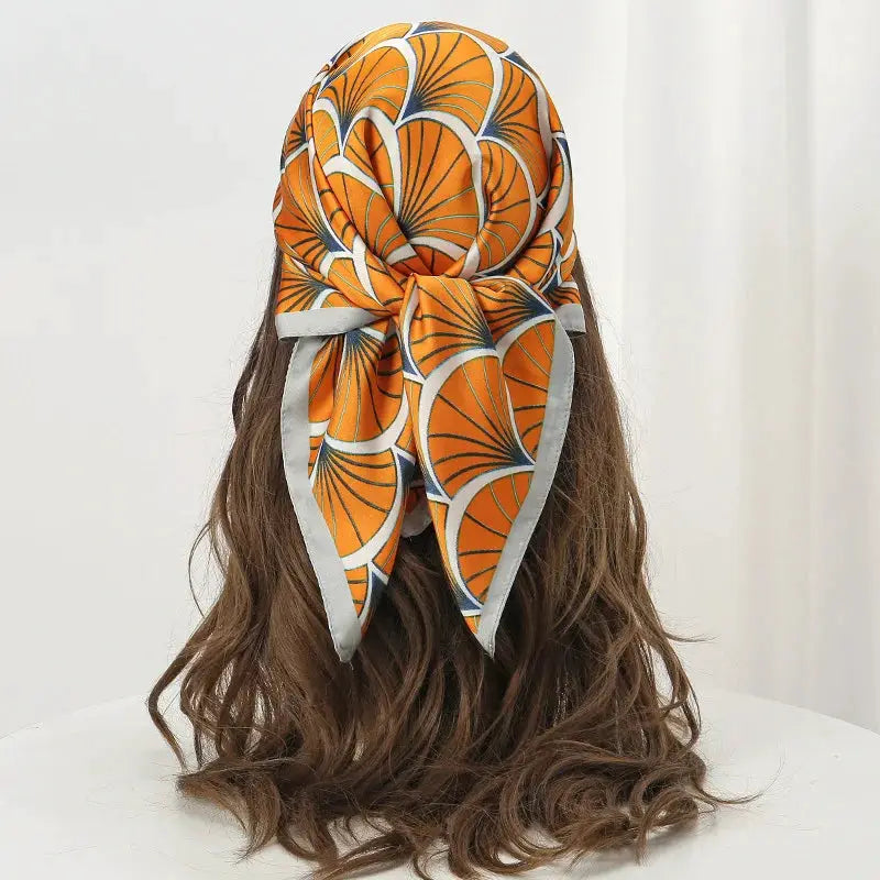 Luxe Silk Satin Square Scarf Silk Feel Finish Versatile Fashion Wrap For Shawl Hijab Neckerchief Hair Ribbon Headband