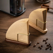EverWood Solid Wood Coffee Filter Paper Holder Vertical Dustproof Storage Rack For Kitchen
