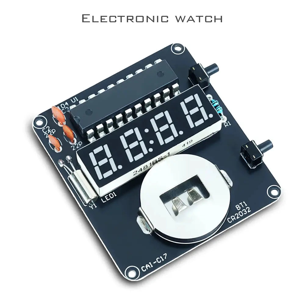 CircuitForge LED DIY Electronic Watch Kit Digital Tube Clock For Soldering Enthusiasts Wearable Timepiece