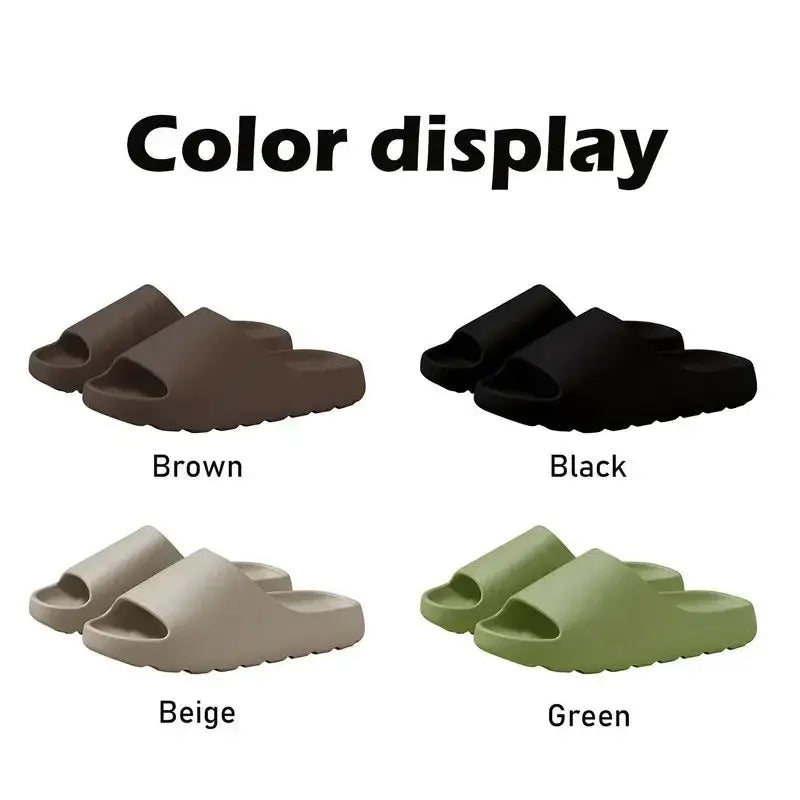 StrideHaus Unisex Non Slip Soft Platform Slide Sandals Thick EVA Sole For Cushioned Comfort Indoor Outdoor Use
