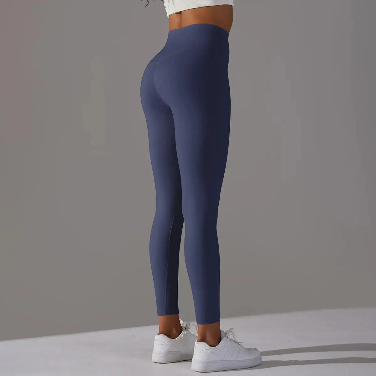 High Waist Naked Feeling Leggings navy blue, full-length fitness/yoga pants
