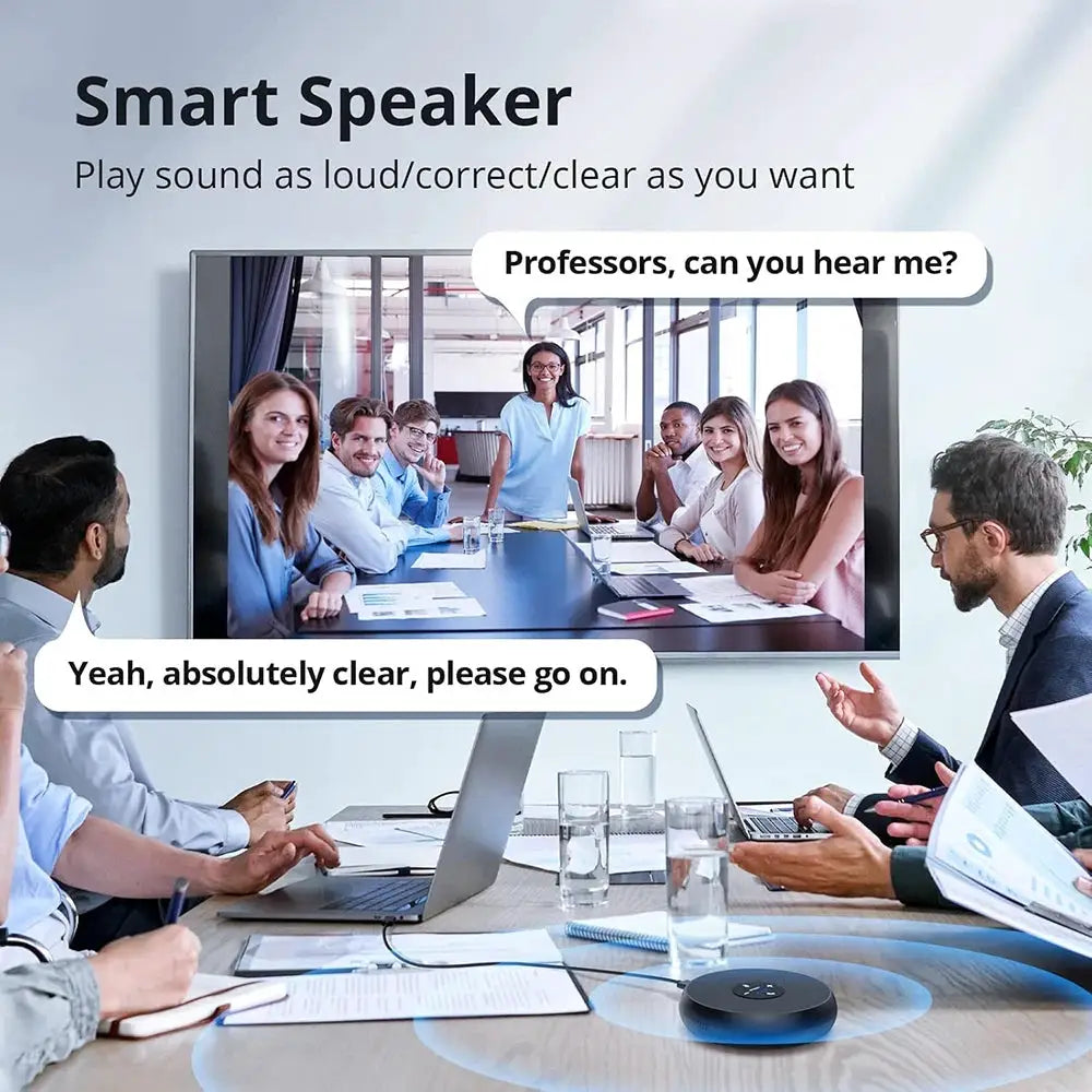 EMEET USB wired conference speakerphone with 2 mics, 360° voice pickup Simples Market