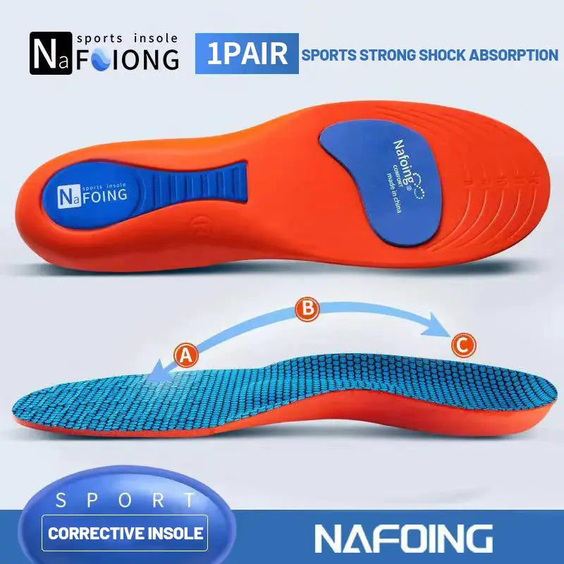 Sport Orthopedic Insoles for Men and Women EVA Breathable Shock Absorption Insole for Running and Basketball Shoes