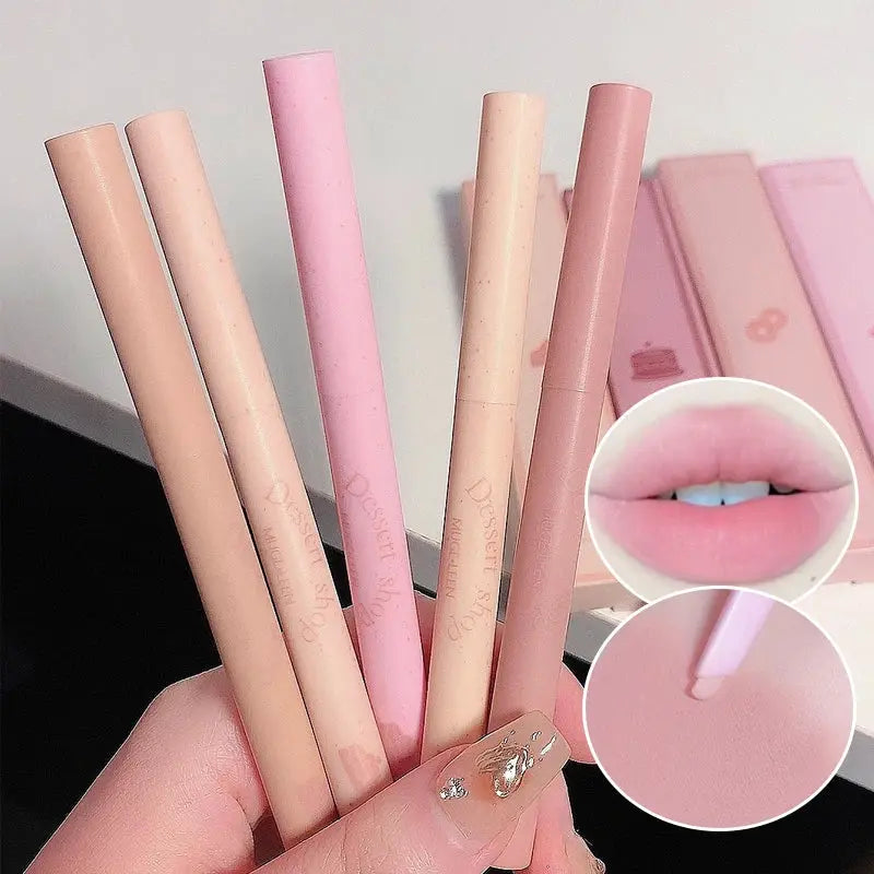 Dessert Lip Liner Automatic Rotating Waterproof Long Lasting No Color Outline Lip Liner Pen For Precise Lip Definition