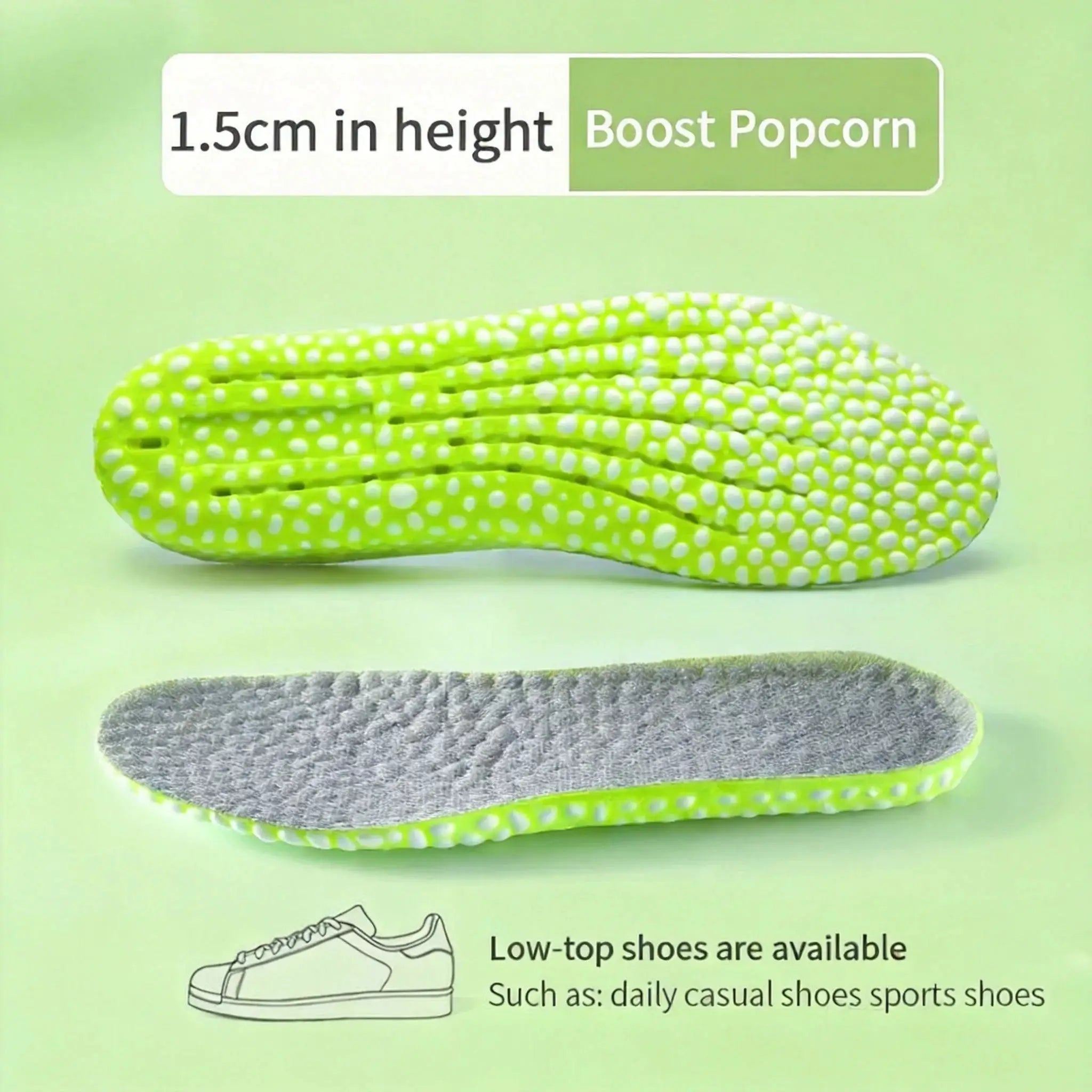 Invisible Height Increase Insoles EVA Material Breathable Shock Absorption Arch Support For Shoes Men Women