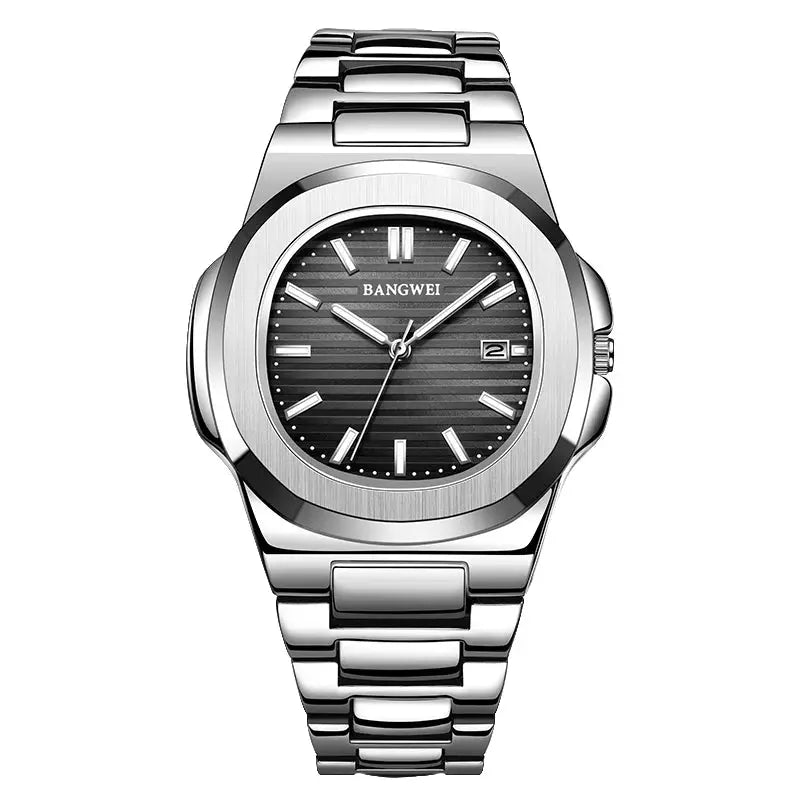 LIGE Luxury Fashion Diver Watch For Men 30ATM Waterproof Quartz Date Stainless Steel Wristwatch