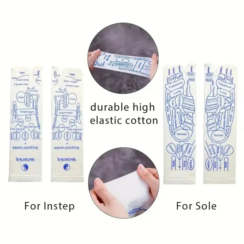 Acupressure Reflexology Socks Cotton Polyester Blend For Foot Massage And Physiotherapy Relief To Relieve Tired Feet