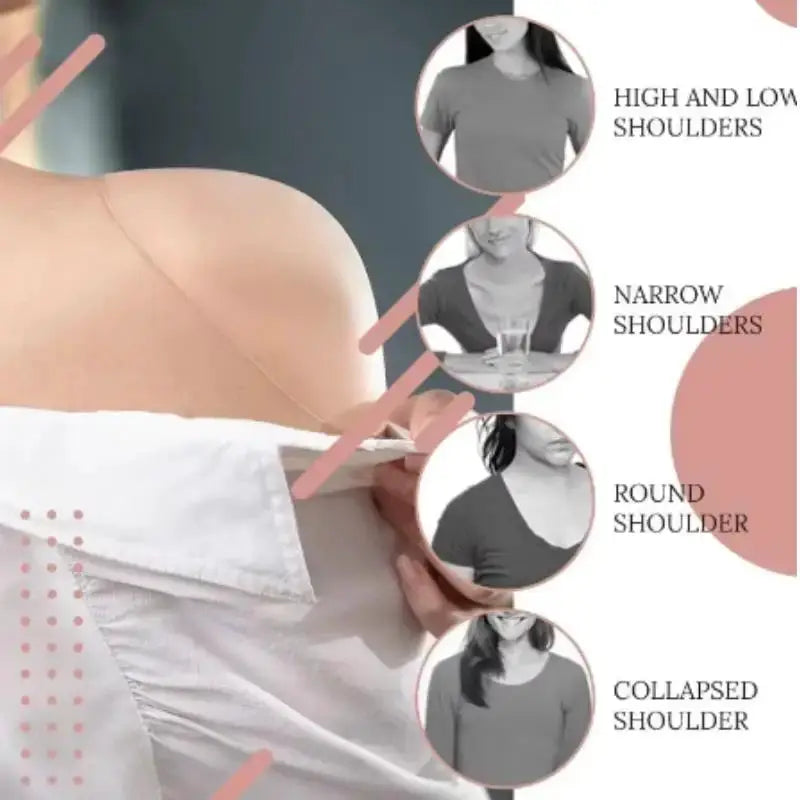 Invisible Silicone Shoulder Pads That Instantly Create Right Angled Shoulders, Detachable And Reusable