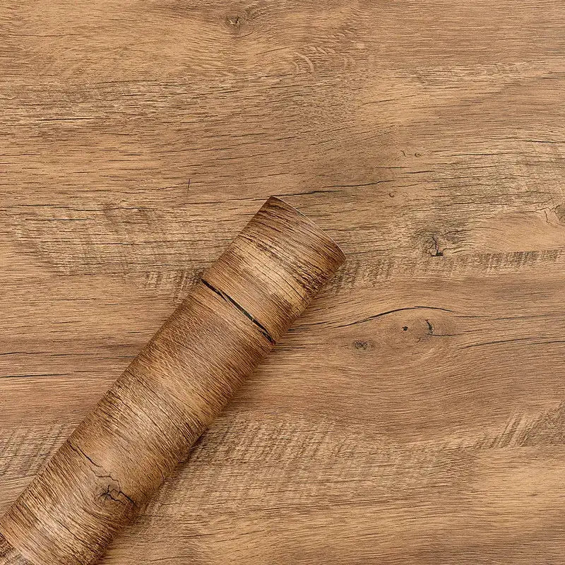 55cm Vinyl Waterproof Wood Grain 3D Self Adhesive Wallpaper PVC For Wardrobe Cupboard Table Closet Furniture Home Decor