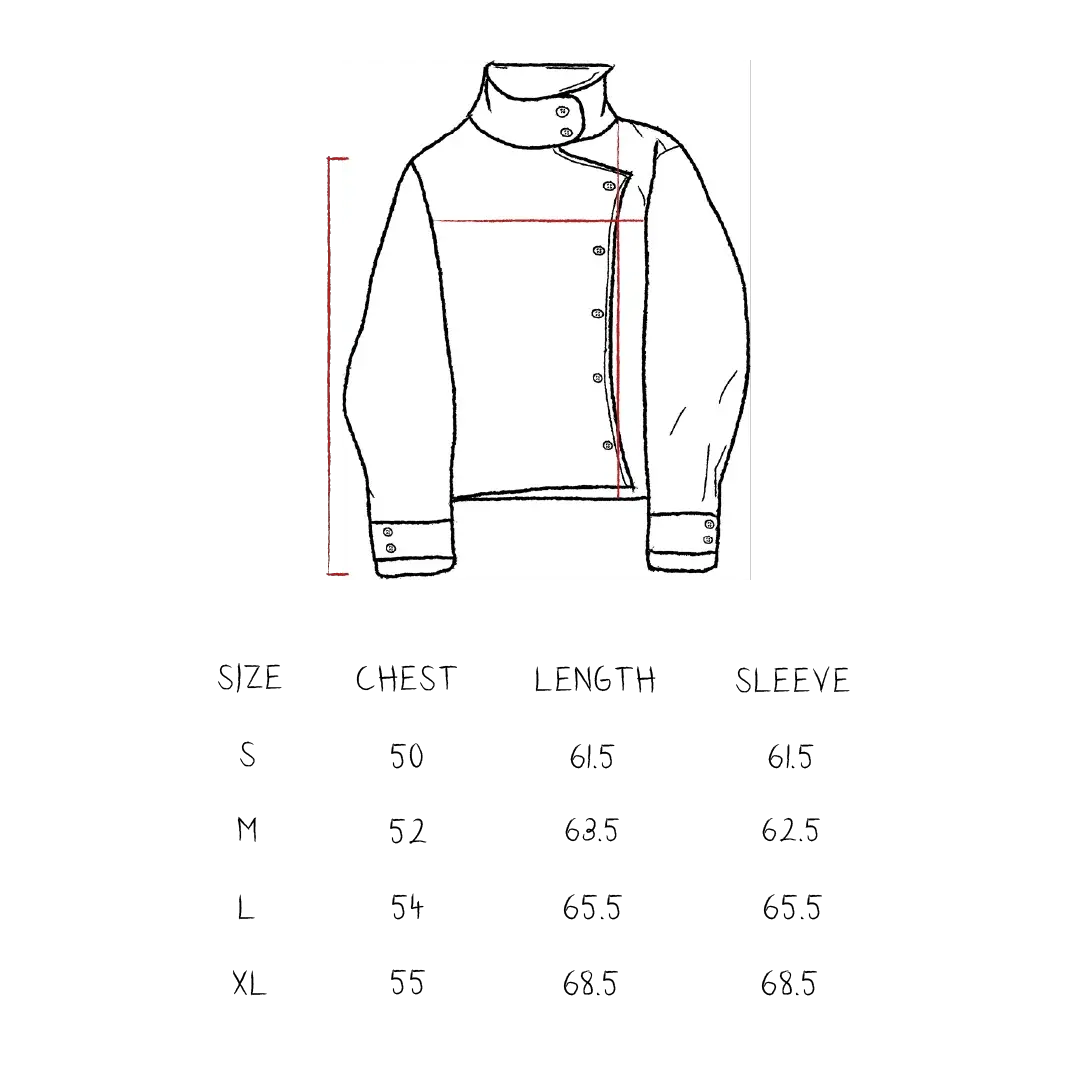 Y2k fencing jacket, unisex canvas cotton casual streetwear with irregular front buttons