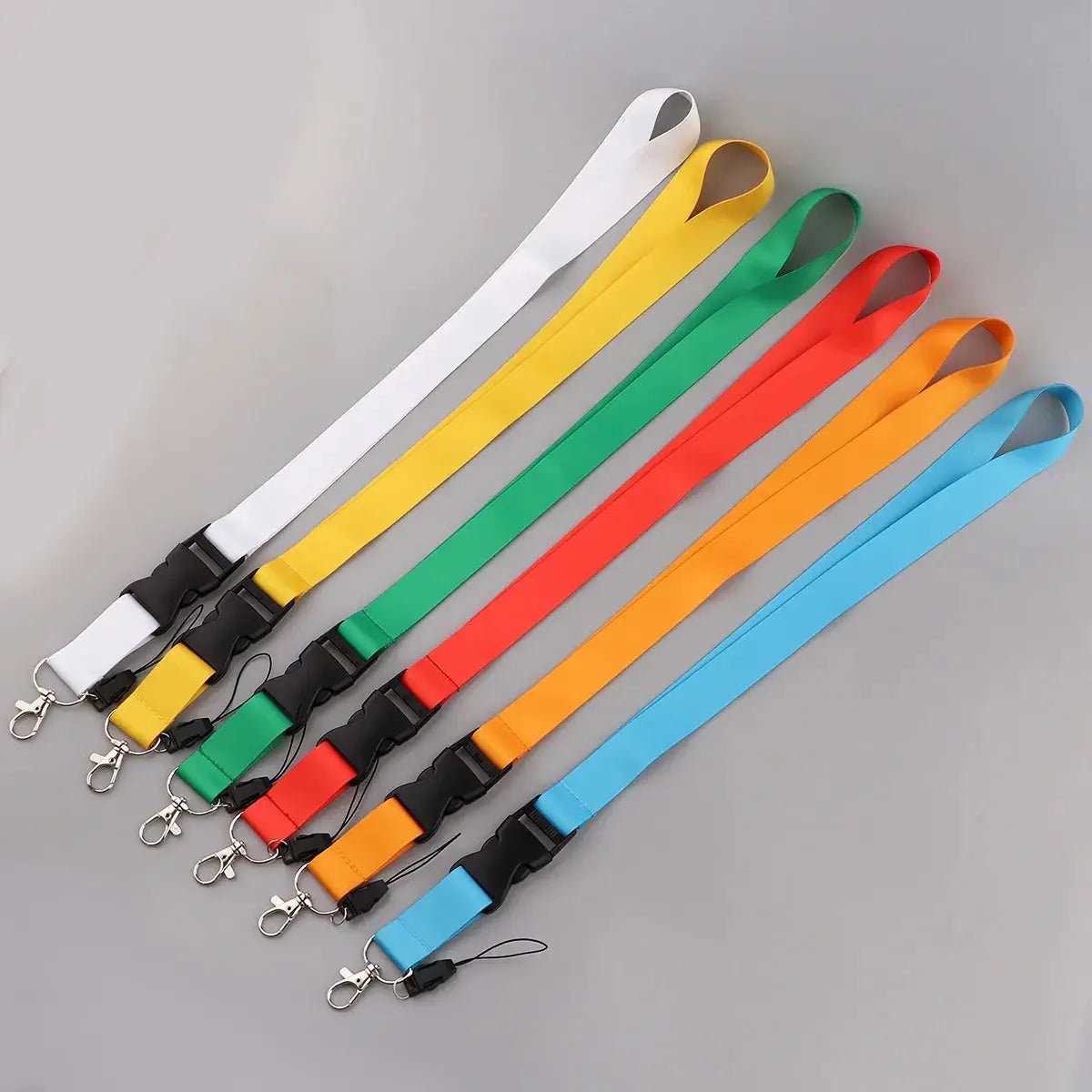 Fashion Mobile Phone Lanyard Pure Color Neck Strap For Keys ID Card Pass Holder Key Ring With Zinc Alloy Lobster Clasp - Simples Market