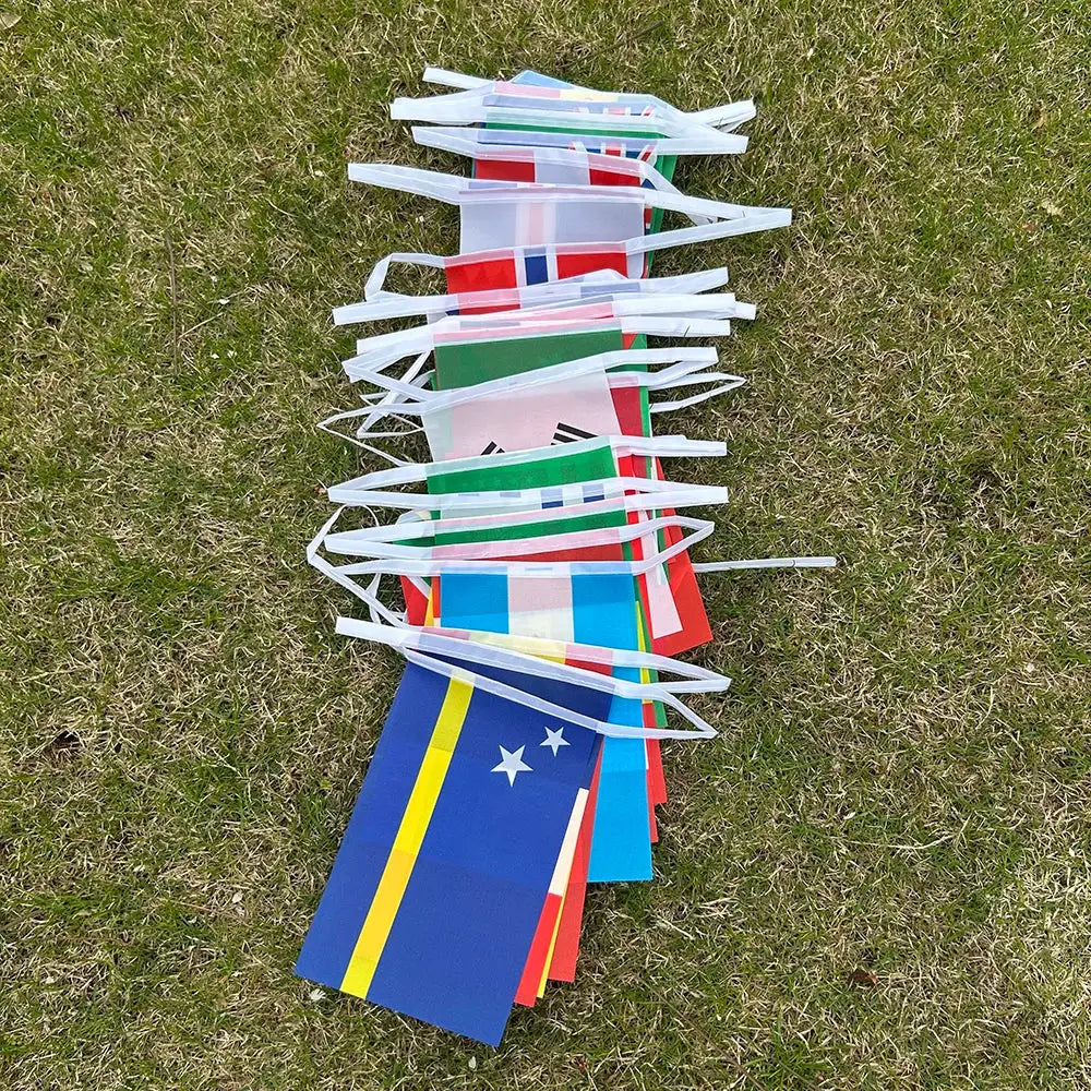 World Flags Bunting 42 48 Pcs 14x21cm String Banner Garlands