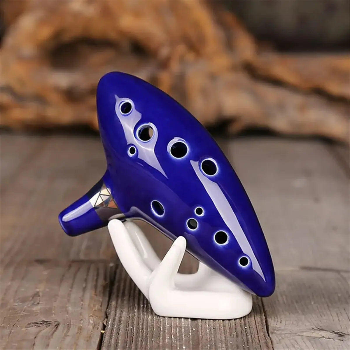 Miwayer 12 Tone Alto C Ceramic Ocarina Musical Instrument With Song Book Neck String And Cord Carry Bag Blue