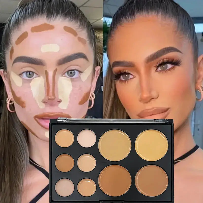 10 Colors Concealer Palette For Dark Circles Contouring And Tattoo Coverage Base Makeup Cream Lasting Matte Finish