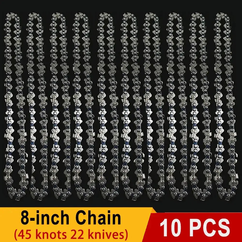 8 Inch Electric Chainsaw Bar Replacement One Quarter Inch Pitch With 22 Knives And 45 Link Chain For Garden Tools