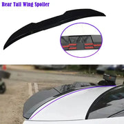 Rear trunk wing spoiler, Simples Market universal 3-piece, black, 117-127 cm adjustable DIY