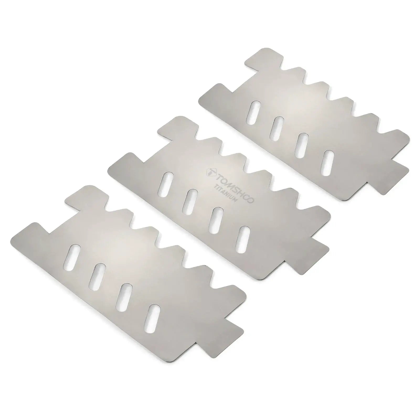 Tomshoo titanium wind shield panel set, 4 silver ultralight plates for gas/alcohol stoves, camping