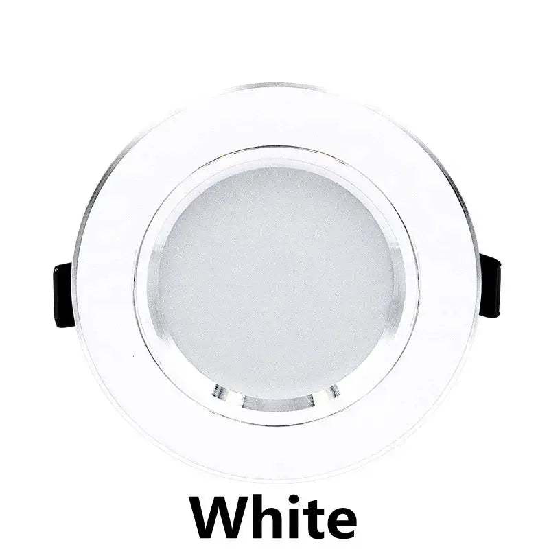 Simples Market LED recessed round downlight, white finish, 5–18W, 220–240V indoor lighting.