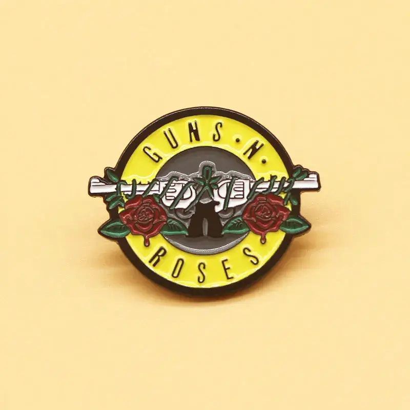 Guns N Roses English Letter Brooch Rock Band Music Jewelry Badge Trendy Versatile Clothing Bag Accessory