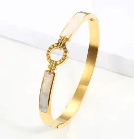 Stainless Steel Zirconia Bracelet For Women Fashion Jewelry Bangles Elegant Accessory