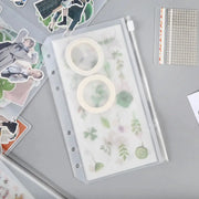 Zipper binder pouches in waterproof PVC for A5/A6/A7 six-hole planners