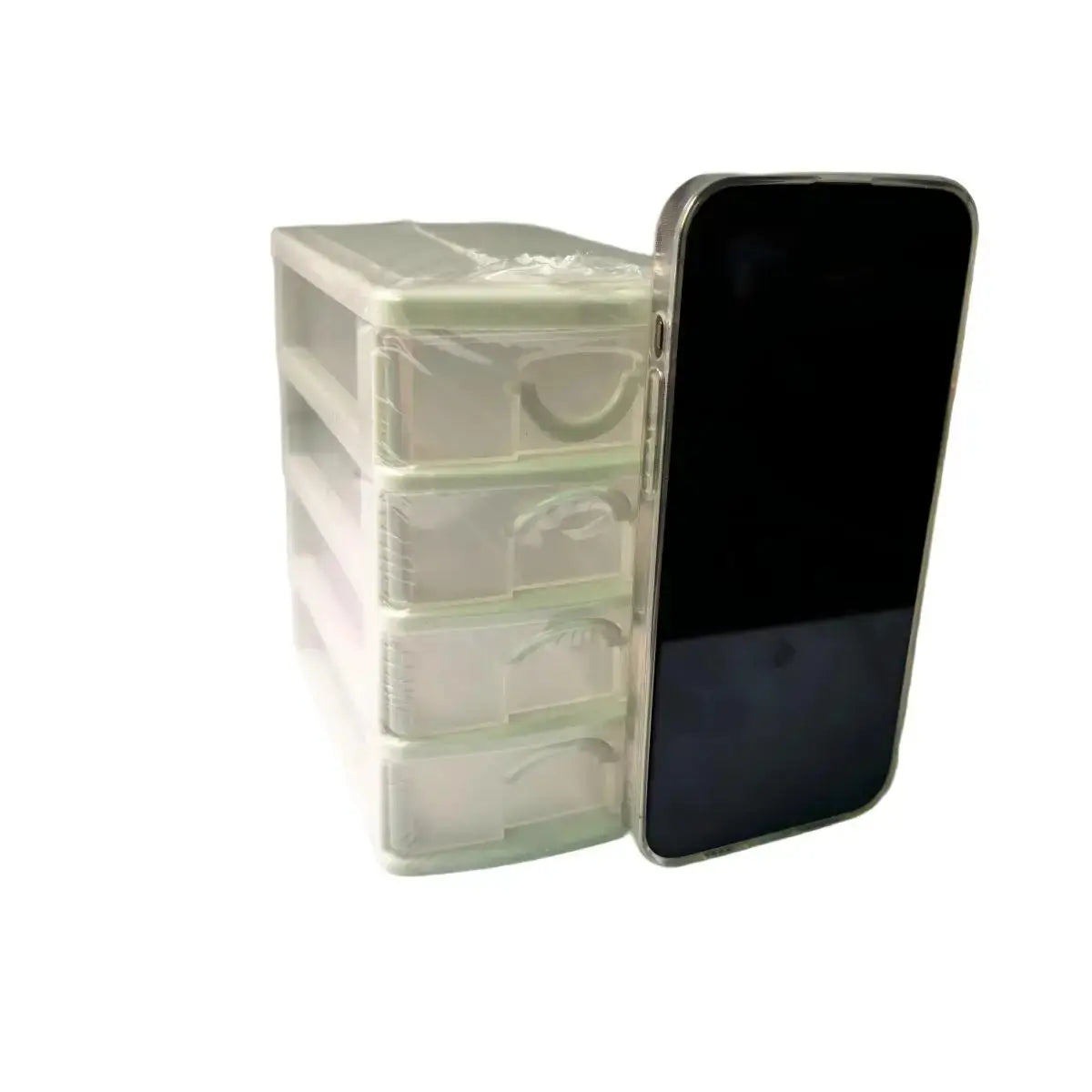 4 Layer Drawer Style Jewelry Storage Box With Rhinestone Embellishments Transparent Earring Organizer