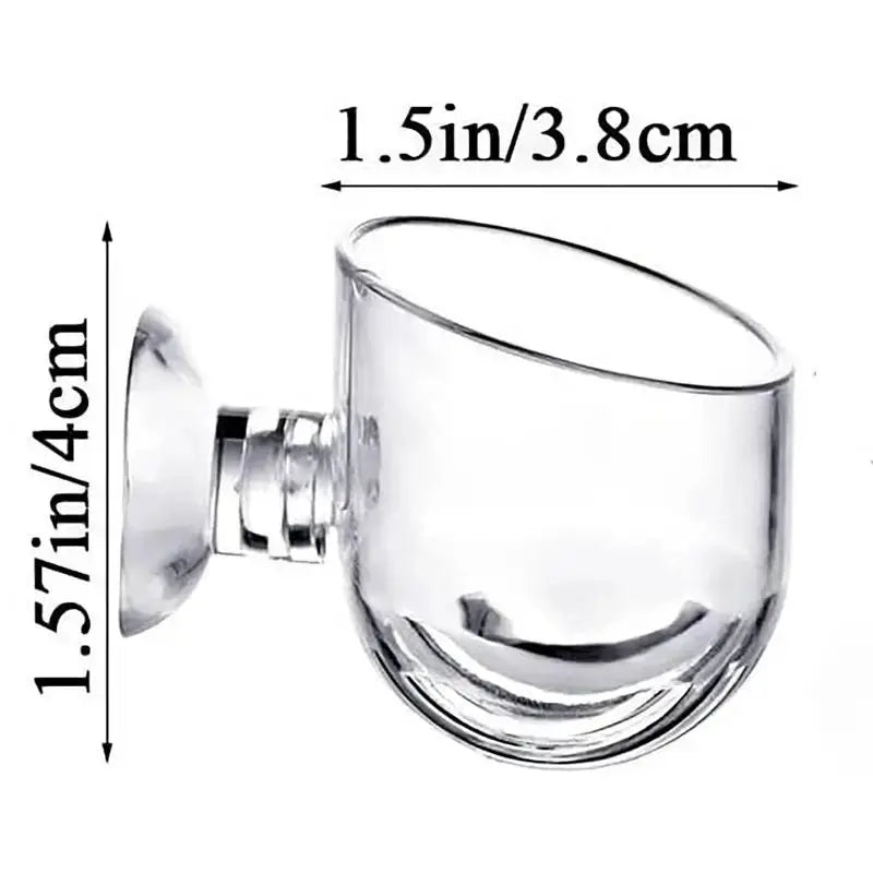 Clear Acrylic Aquatic Plant Cup For Aquarium With Suction Holder Feeding Container Stand Landscape Tank Decor