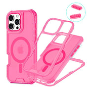 Simples Market pink 3-in-1 magnetic heavy-duty MagSafe iPhone case for iPhone 17/16/15/14/13/12 Pro Max.