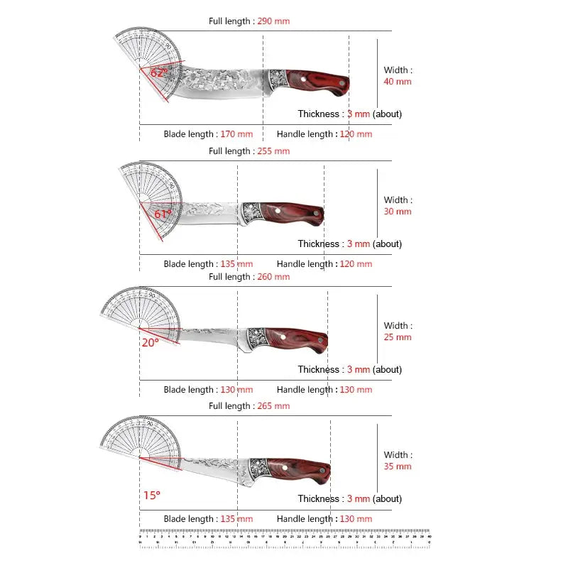 ChefPro Boning Knife With Rosewood Handle And Razor Sharp Stainless Steel Blade For Meat Poultry Fish