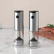 Electric Automatic Pepper And Salt Grinder With LED Light Adjustable Coarseness For Kitchen Use